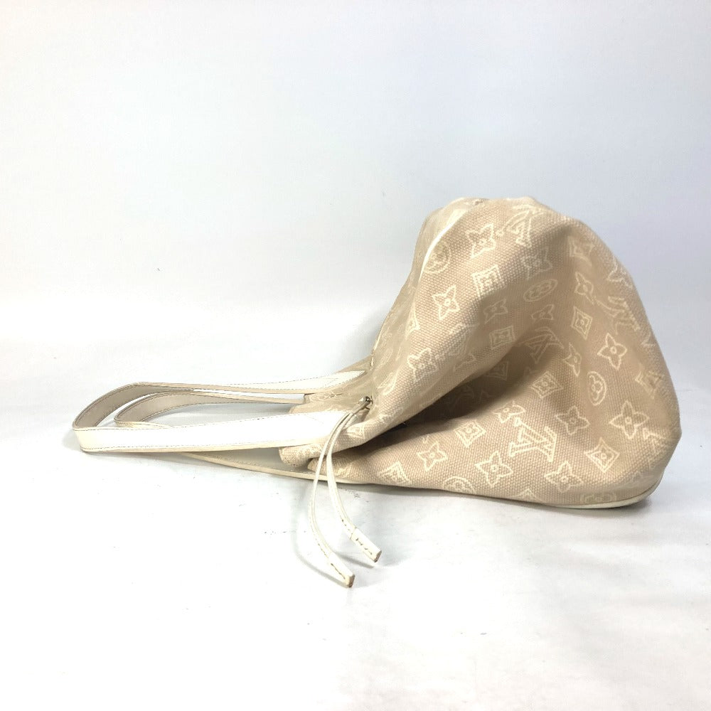 Louis Vuitton Tote Bag M95986 Canvas Beige Monogram Beach Line Cabas Ipanema Gm Women Used Authentic