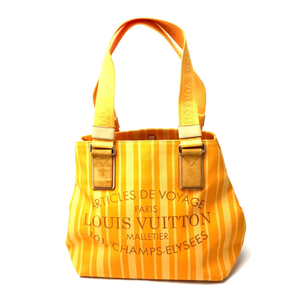 Louis Vuitton Tote Bag M94145 Canvas Yellow Plan Soleil Hippo Pm Women Used Authentic