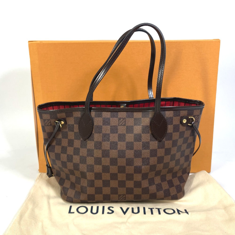 Louis Vuitton Tote Bag N41359 Damier Canvas Brown Damier Never Full Pm Women Used Authentic