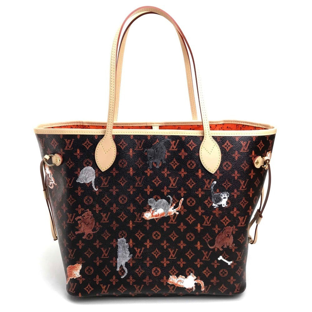 Louis Vuitton Tote Bag M44441 Monogram Canvas Brown Monogram Neverfull Mm Women Used Authentic