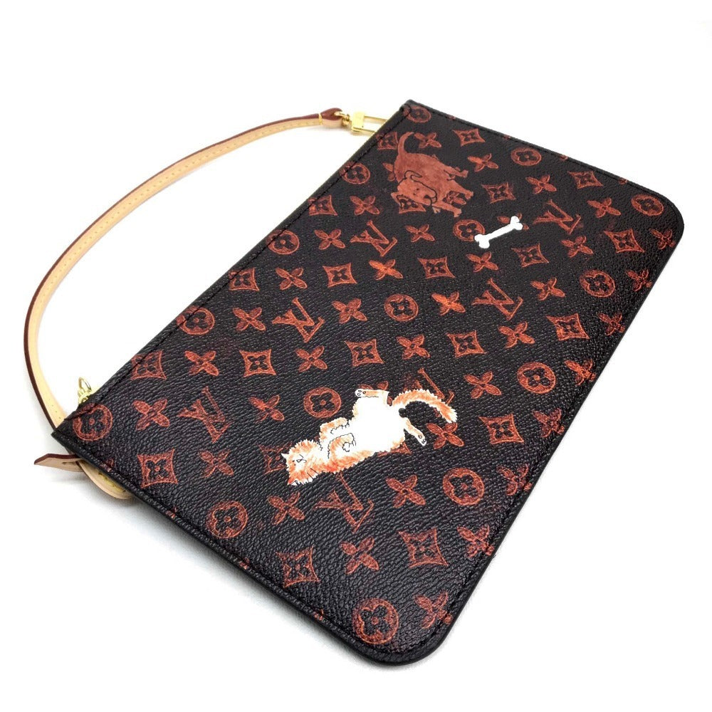 Louis Vuitton Tote Bag M44441 Monogram Canvas Brown Monogram Neverfull Mm Women Used Authentic