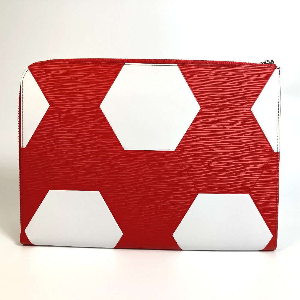 Louis Vuitton Clutch Bag M63232 Epi Leather Red 2018 Fifa World Cup Pochette Jules Gm Mens Used Authentic