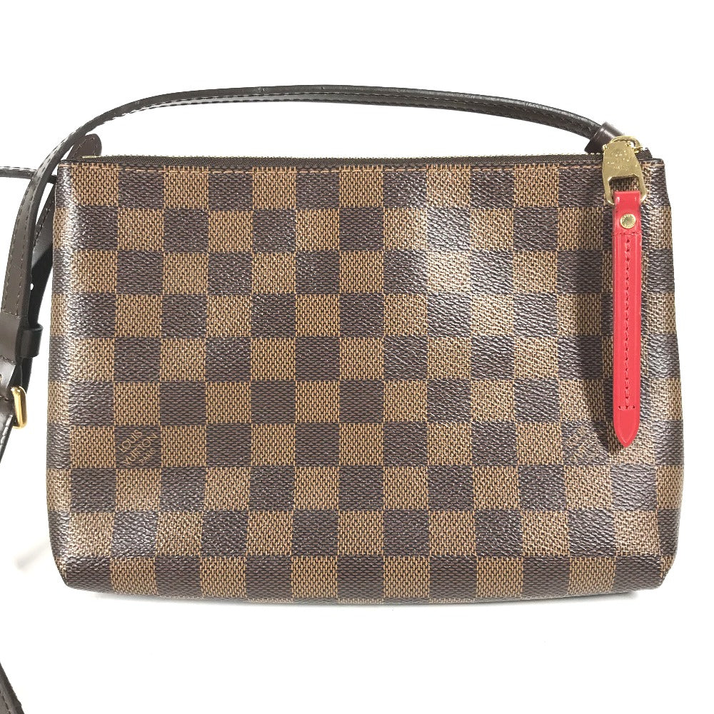 Louis Vuitton Shoulder Bag N48259 Damier Canvas Brown Damier Twice Women Used Authentic