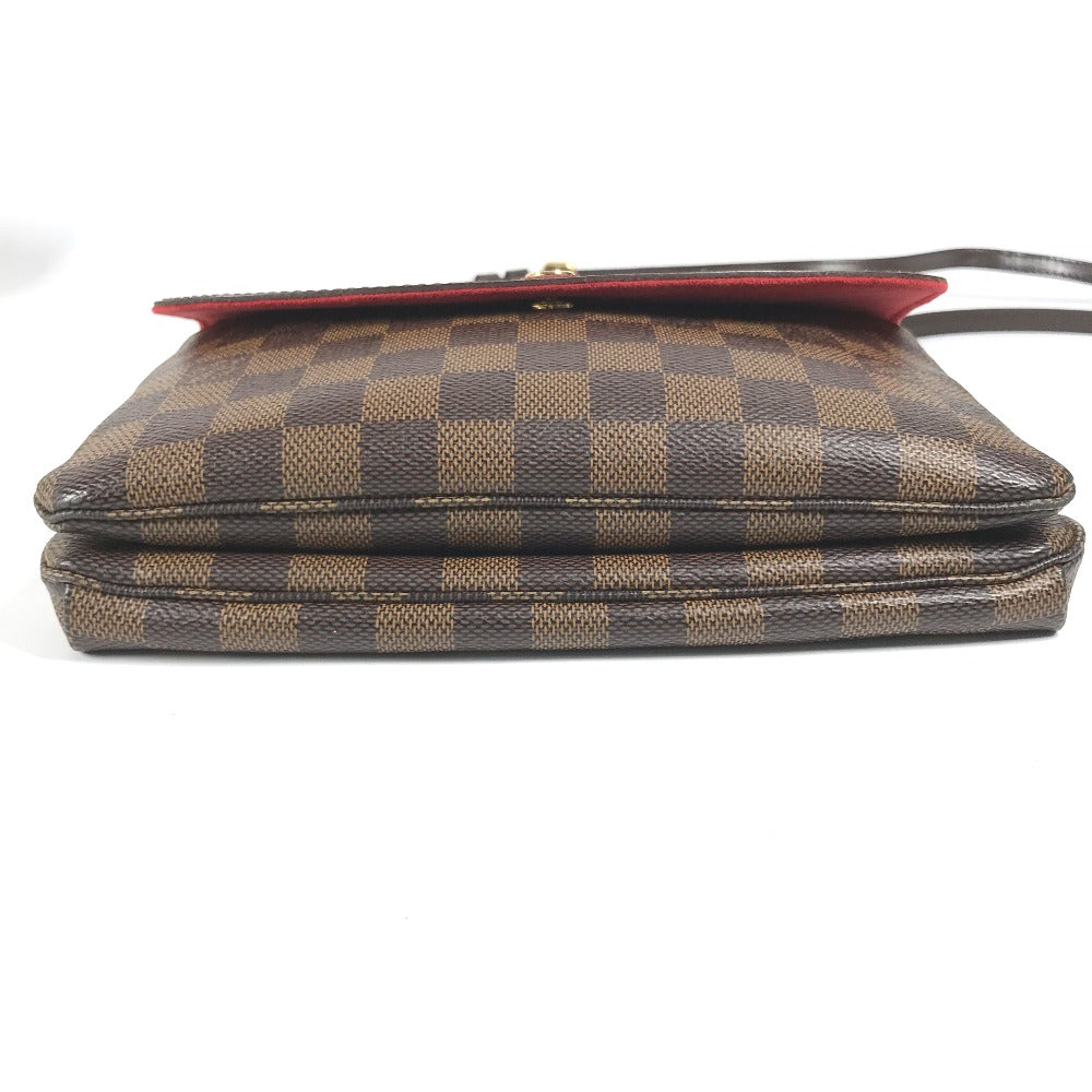 Louis Vuitton Shoulder Bag N48259 Damier Canvas Brown Damier Twice Women Used Authentic