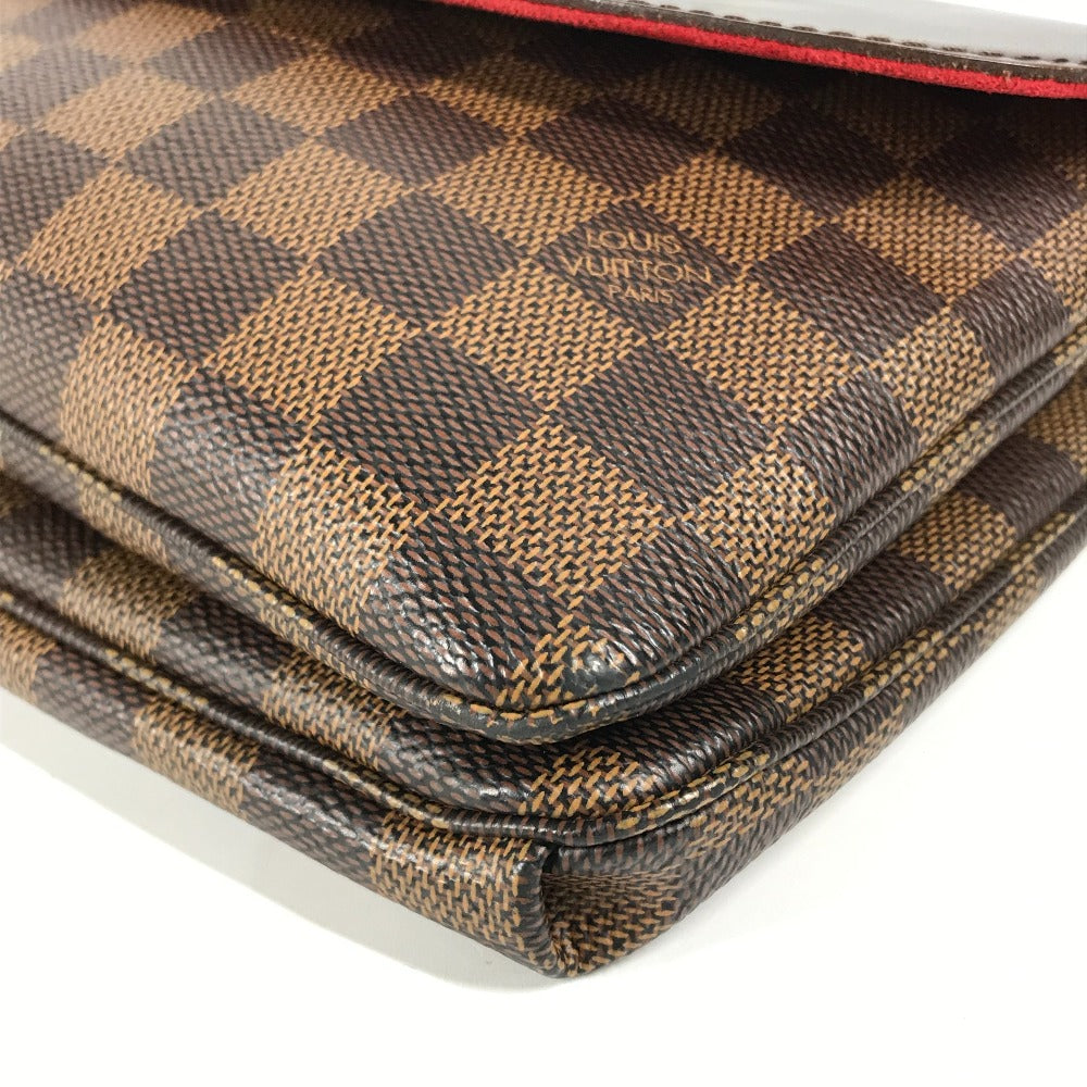 Louis Vuitton Shoulder Bag N48259 Damier Canvas Brown Damier Twice Women Used Authentic