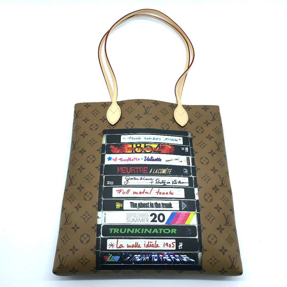 Louis Vuitton Tote Bag M45198 Monogram Reverse Canvas Brown Type Monogram Reverse Video Print Carry It Women Used Authentic