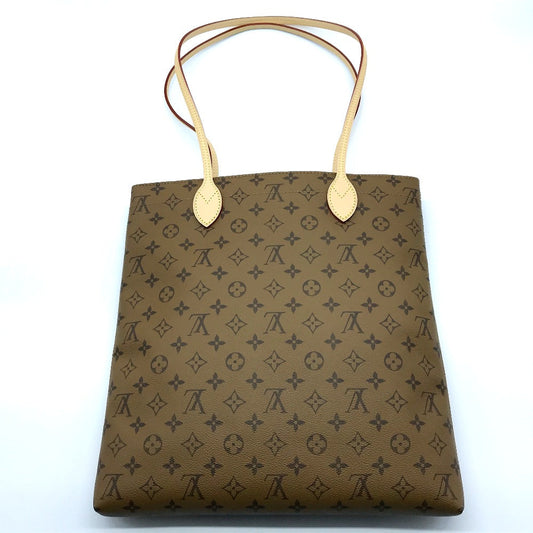 Louis Vuitton Tote Bag M45198 Monogram Reverse Canvas Brown Type Monogram Reverse Video Print Carry It Women Used Authentic