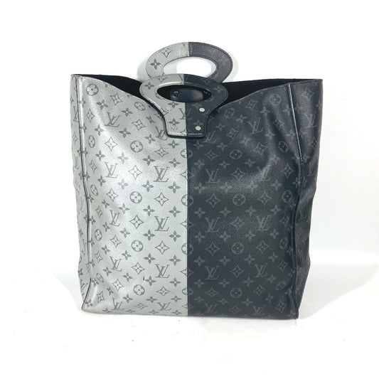 Louis Vuitton Tote Bag M43816 Monogram Eclipse Canvas Black Monogram Eclipse Split Tote Mens Used Authentic