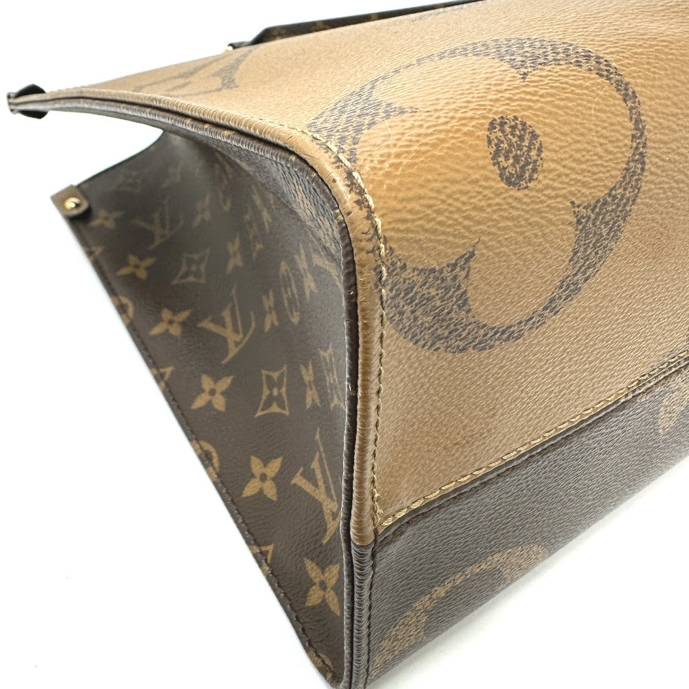 Louis Vuitton Tote Bag M45321 Monogram Canvas Brown Monogram On The Go Mm Women Used Authentic