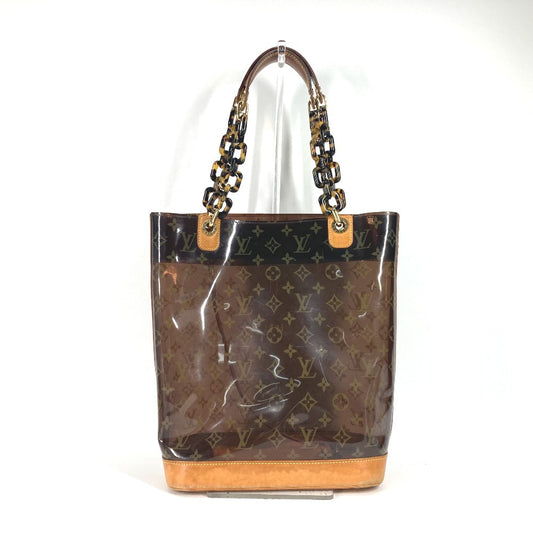 Louis Vuitton Tote Bag M92501 Plastics Brown Monogram Plastics Cabas Ambre Mm Women Used Authentic