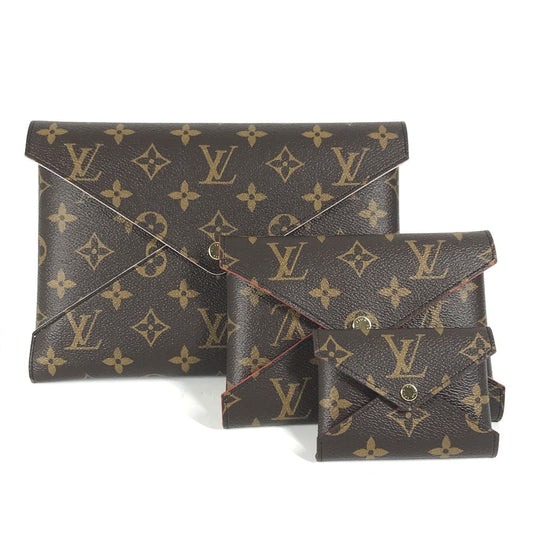 Louis Vuitton Clutch Bag M62034 Monogram Canvas Brown Monogram Pochette Kirigami Women Used Authentic