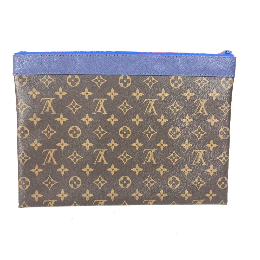 Louis Vuitton Clutch Bag M63048 Monogram Canvas Brown Monogram Pochette Apollo Mens(unisex) Used Authentic