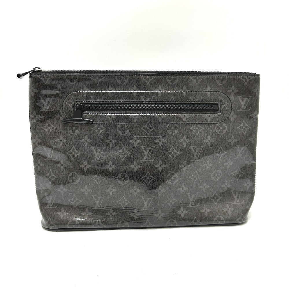 Louis Vuitton Clutch Bag M63373 Plastics Black Monogram Eclipse Glaze Pochette Cosmos