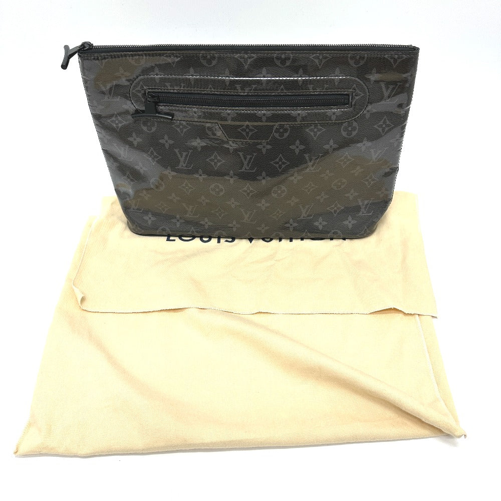 Louis Vuitton Clutch Bag M63373 Plastics Black Monogram Eclipse Glaze Pochette Cosmos