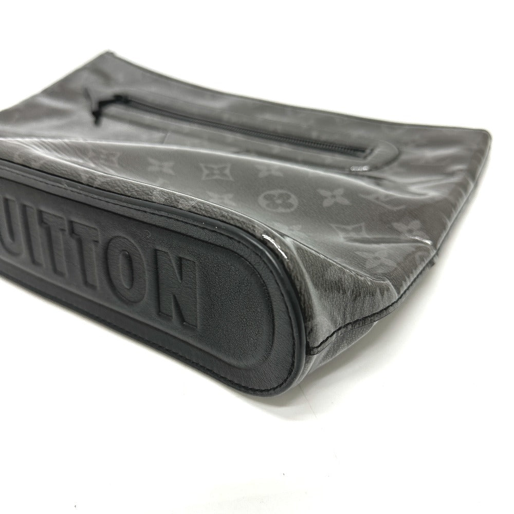 Louis Vuitton Clutch Bag M63373 Plastics Black Monogram Eclipse Glaze Pochette Cosmos