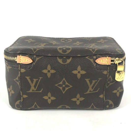 Louis Vuitton Pouch M43688 Monogram Canvas Brown Monogram Cube De Langemont Pm Women Used Authentic