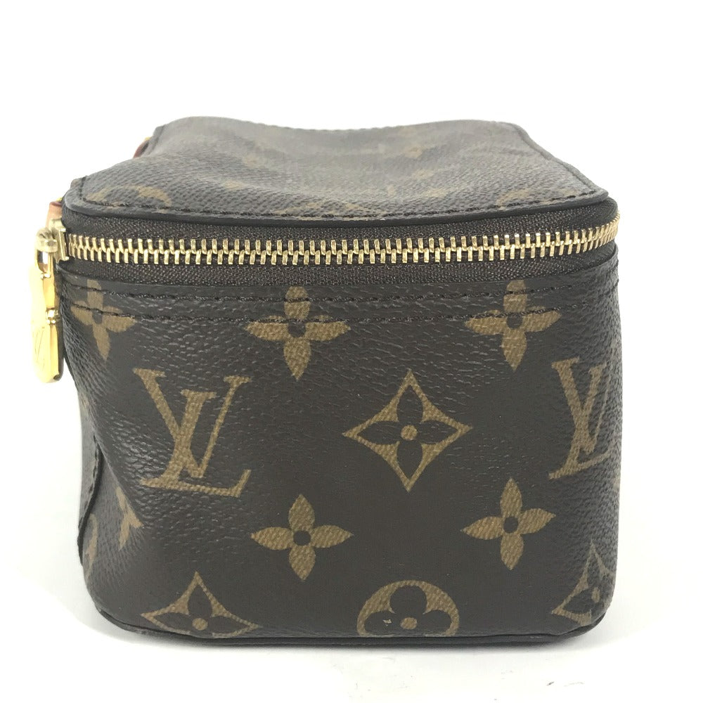 Louis Vuitton Pouch M43688 Monogram Canvas Brown Monogram Cube De Langemont Pm Women Used Authentic