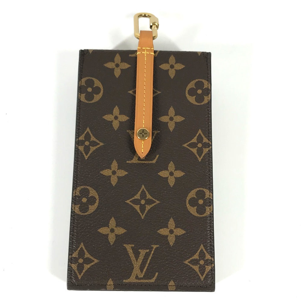 Louis Vuitton Pouch M68523 Monogram Canvas Brown Monogram Carabiner Box Phone Case Women Used Authentic