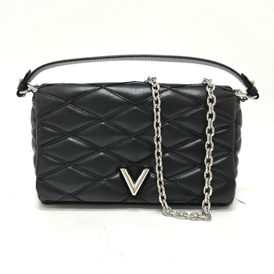 Louis Vuitton Shoulder Bag M50216 Leather Black Quilting Martage Women Used Authentic