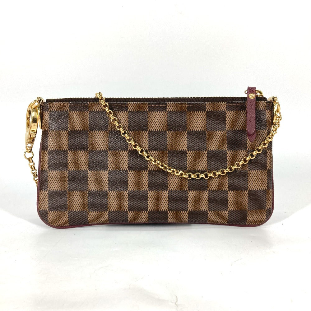 Louis Vuitton Shoulder Bag N63091 Damier Canvas Brown Damier Pochette Mira Mm Women Used Authentic