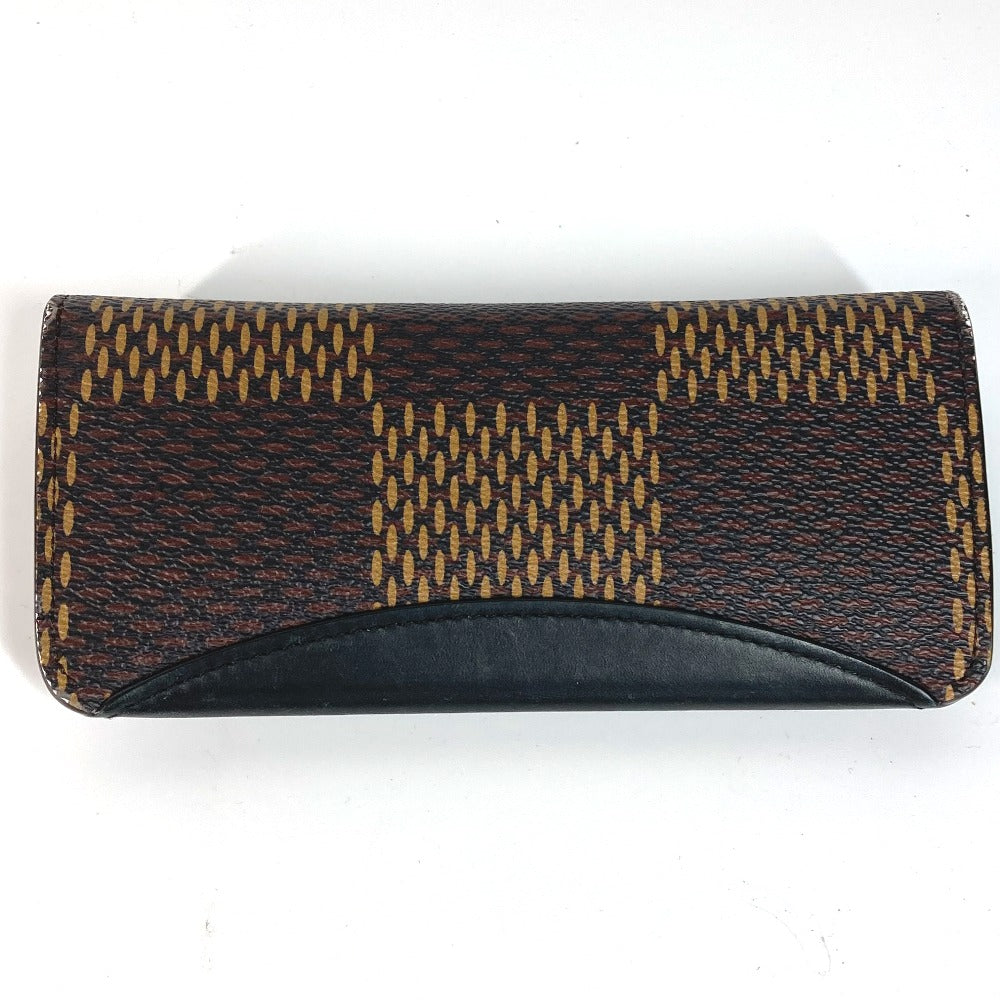 Louis Vuitton Pouch Gi0497 Leather Brown Nigo Collaboration Nigo Damier Etui Lunette Woody Mens Used Authentic