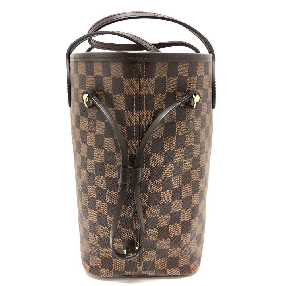 Louis Vuitton Tote Bag N40599 Damier Canvas Brown Neverfull Mm Women Used Authentic