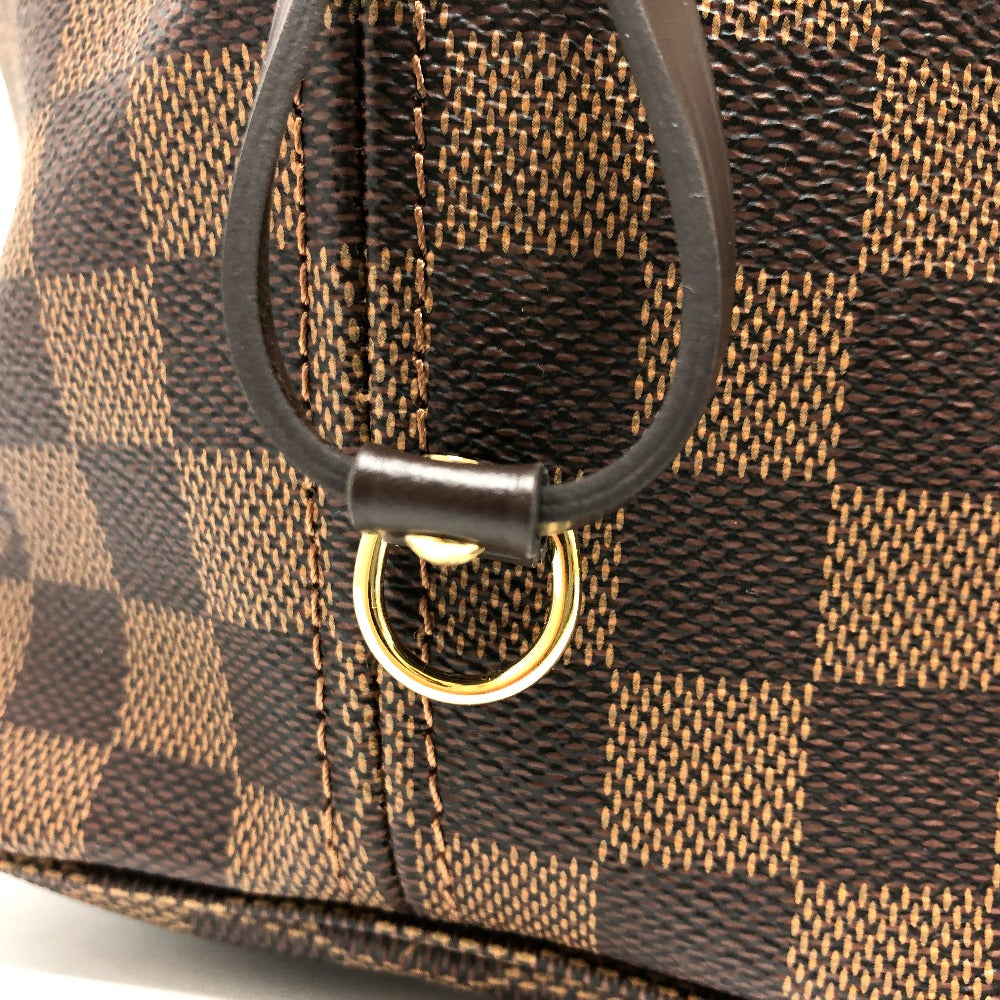 Louis Vuitton Tote Bag N40599 Damier Canvas Brown Neverfull Mm Women Used Authentic