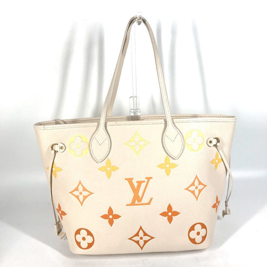 Louis Vuitton Tote Bag M46516 Monogram Ann Platt Leather Beige Monogram Ann Platt Neverfull Mm Women Used Authentic