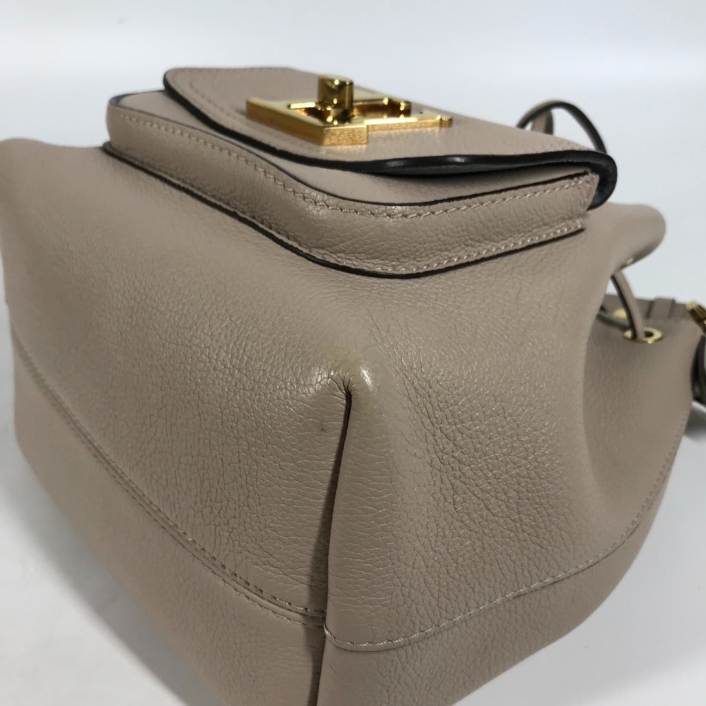 Louis Vuitton Shoulder Bag M57688 Leather Beige Handbag Rock Me Bucket Nv Women Used Authentic