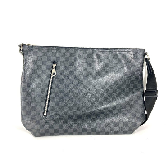 Louis Vuitton Shoulder Bag N41105 Damier Grafitto Canvas Black Damier Grafitte Mick Gm Mens Used Authentic