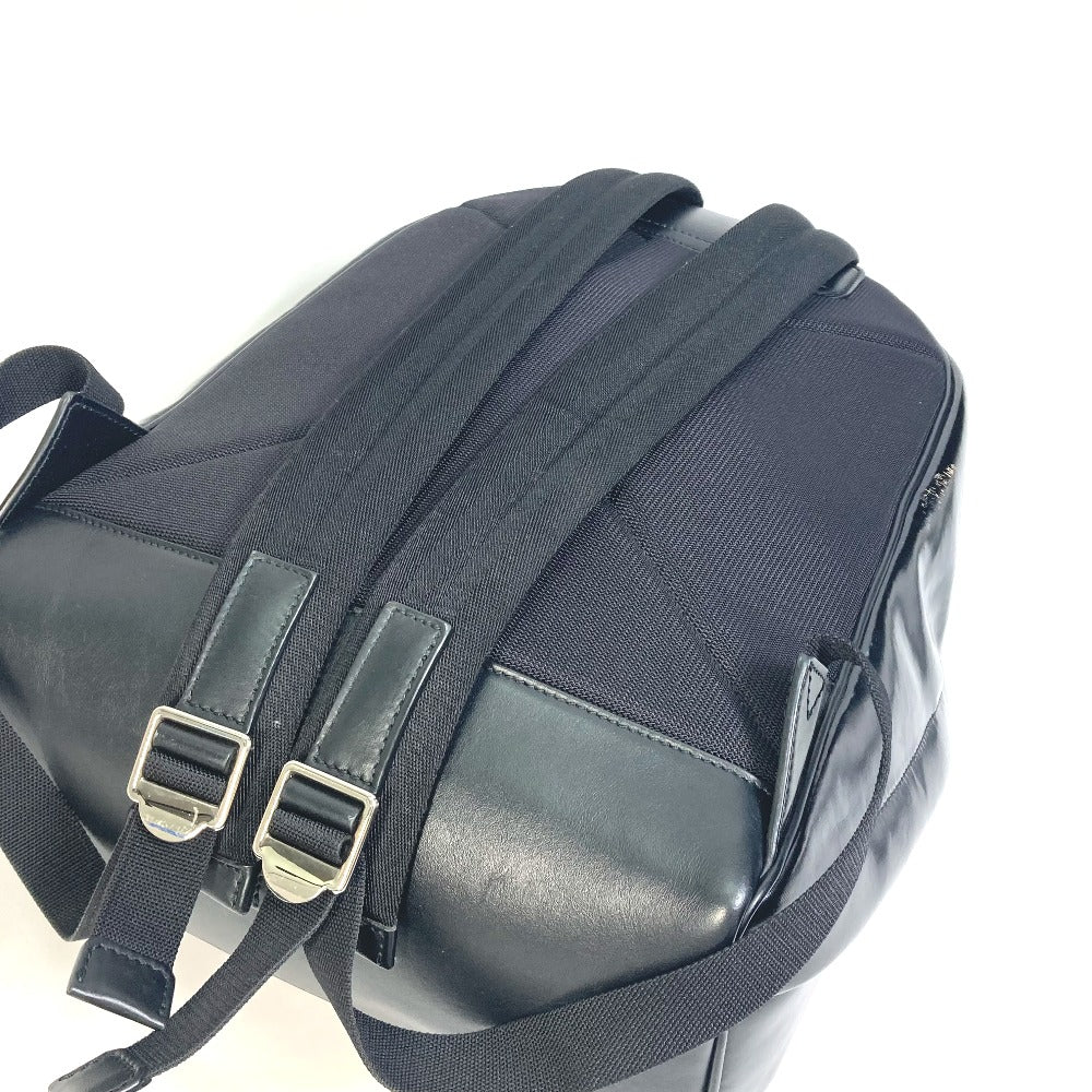 Burberry Backpack 8021908 Coated Canvas Black Ml Jett Horseferry Mens Used Authentic