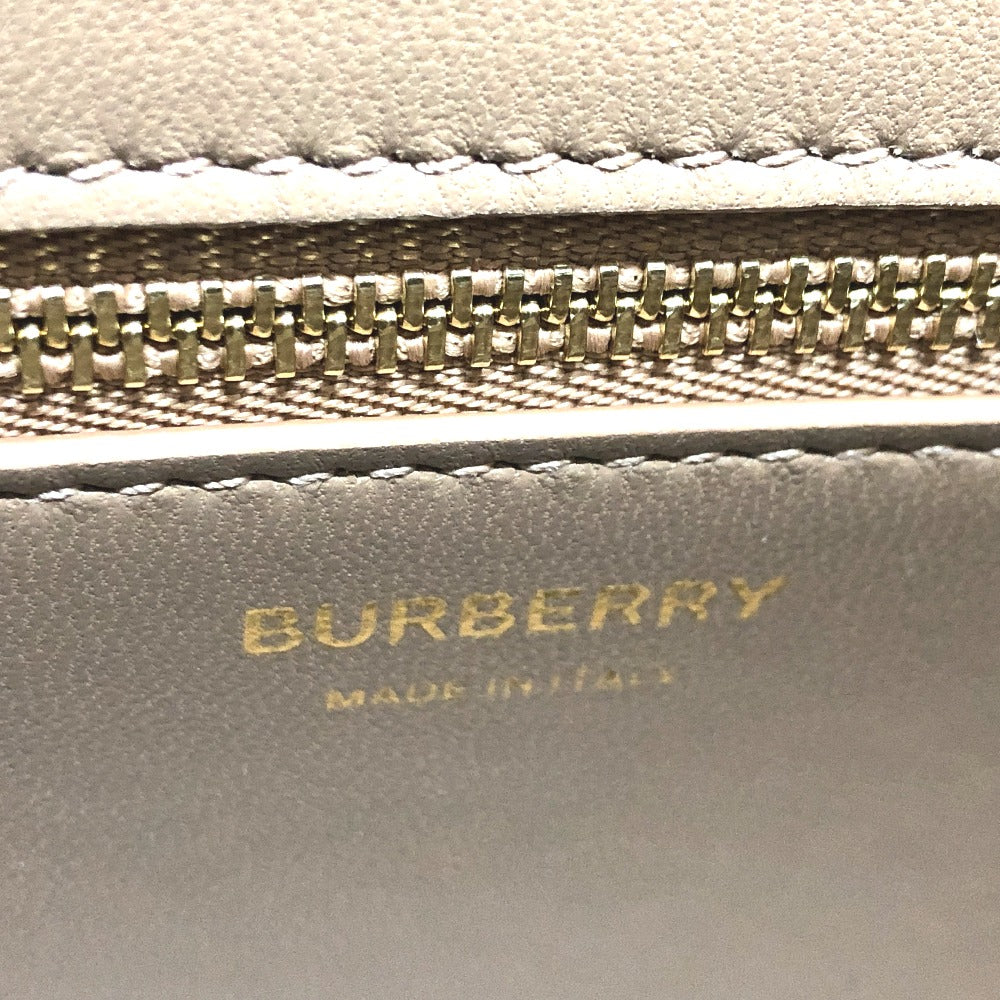 Burberry Handbag 8072522 Leather White X Beige Bt Bicolor Women Used Authentic