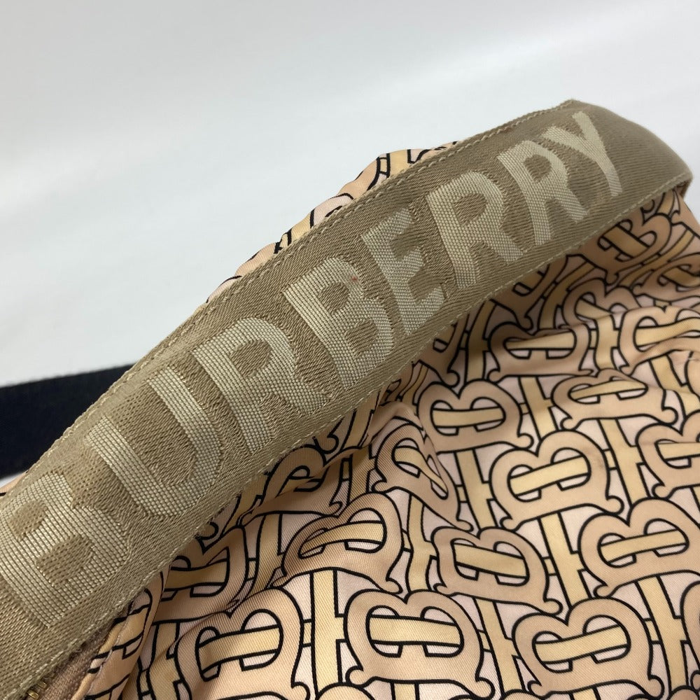 Burberry Sling Bag Nylon Beige Tb Monogram Mens Used Authentic