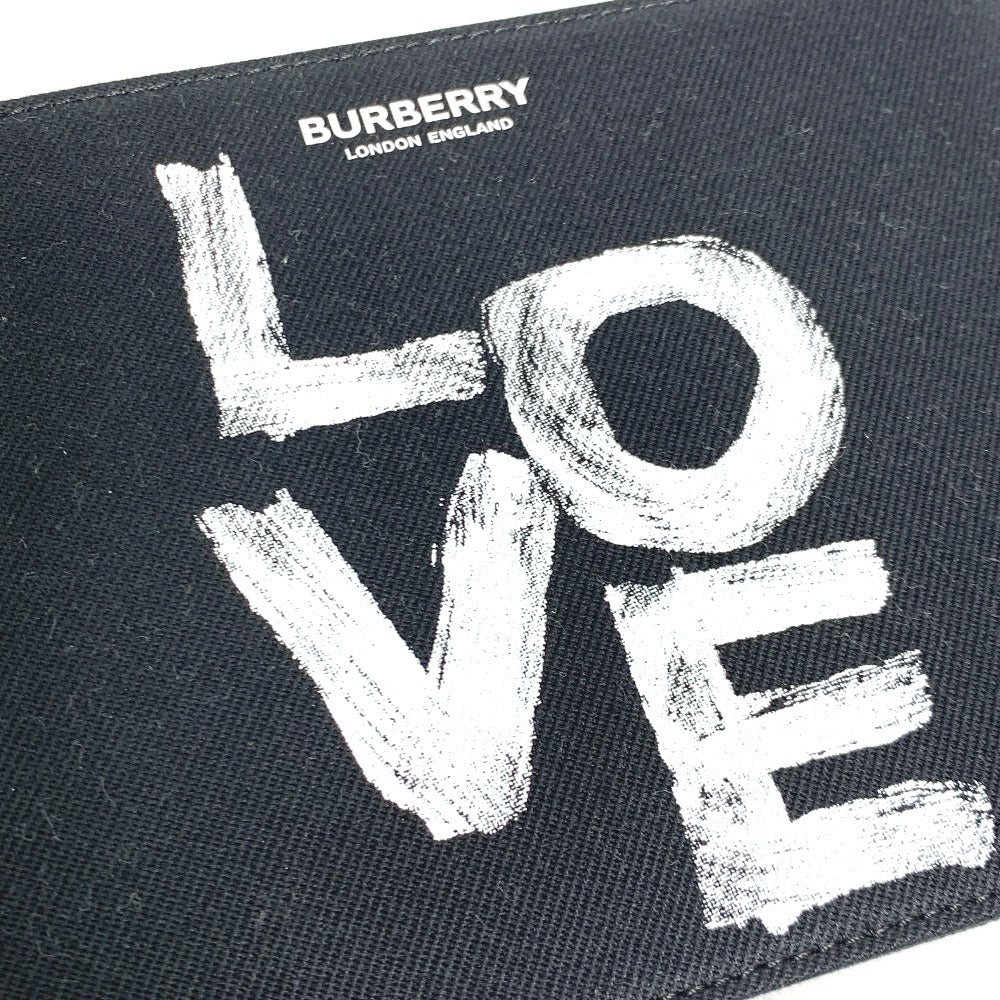 Burberry Pouch Canvas Black Makeup Pouch Cosmetics Pouch Love