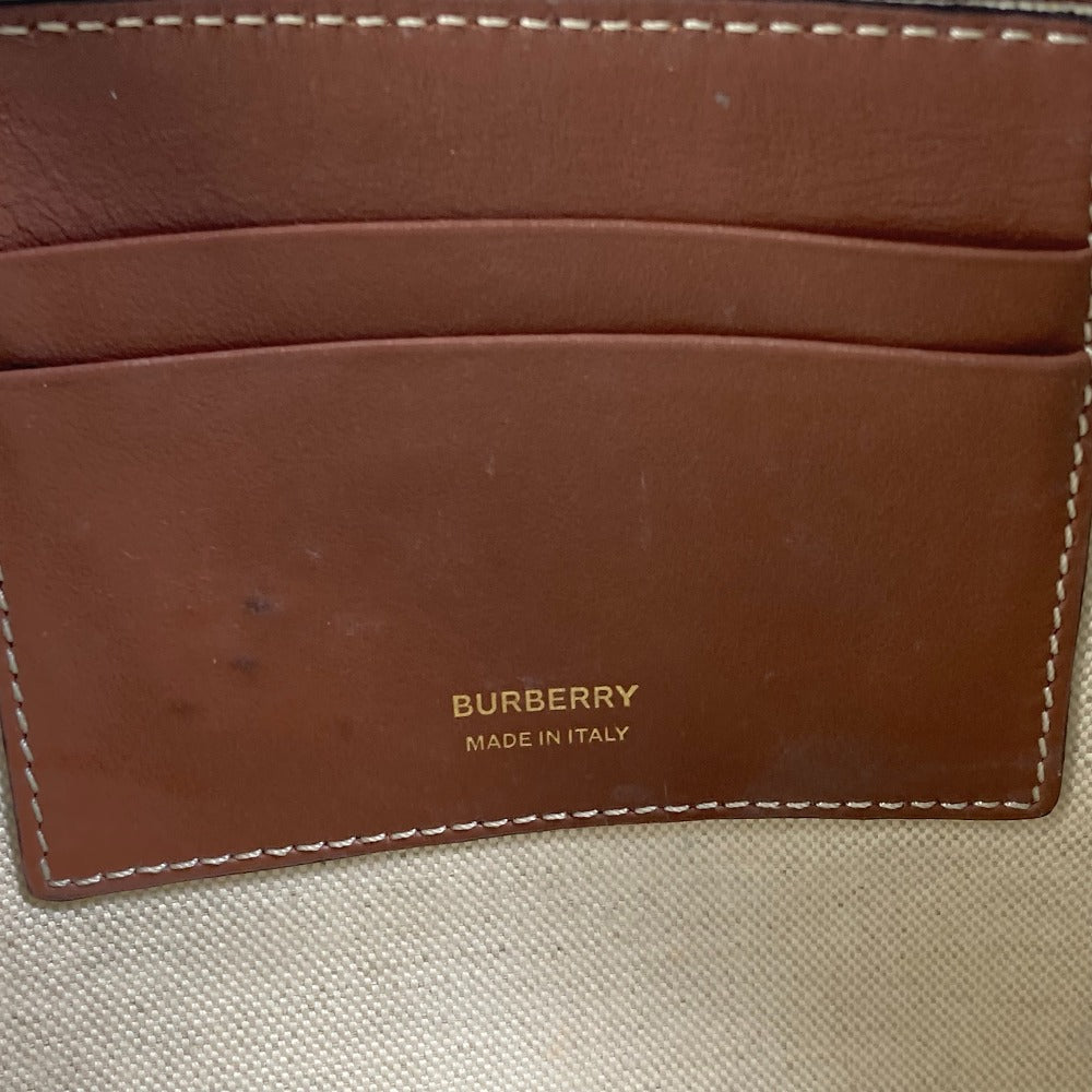 Burberry Clutch Bag Pvc / Leather Brown Bag Tb Whole Pattern Clutch Bag Mens Used Authentic