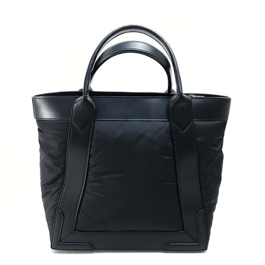 Balenciaga Tote Bag 363425 Nylon / Leather Black Kabas S Women Used Authentic