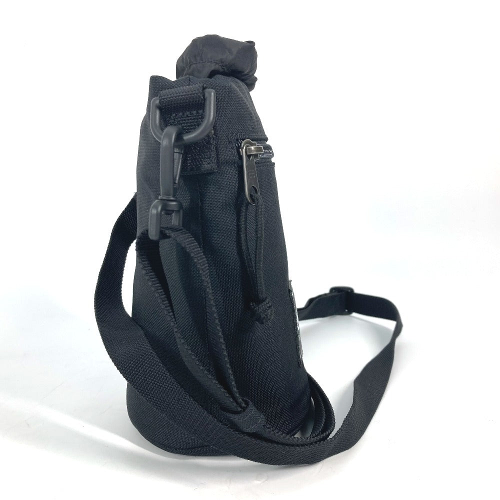 Balenciaga Shoulder Bag 618193 Nylon / Leather Black Bottle Holder Drawstring Bag Logo Women Used Authentic