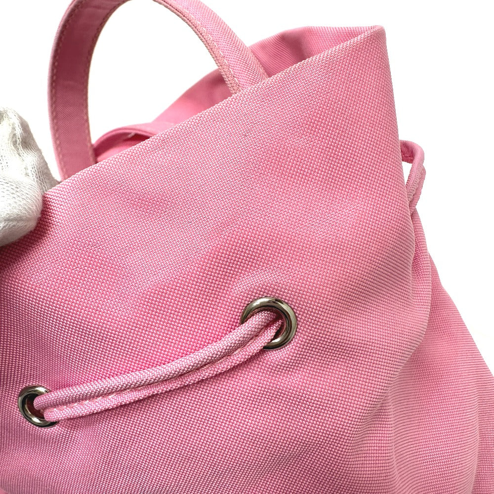 Balenciaga Shoulder Bag 619458 Nylon Pink Handbag Wheel Xs Drawstring Bucket Women Used Authentic