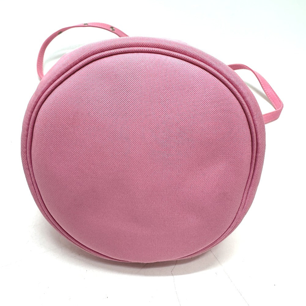 Balenciaga Shoulder Bag 619458 Nylon Pink Handbag Wheel Xs Drawstring Bucket Women Used Authentic