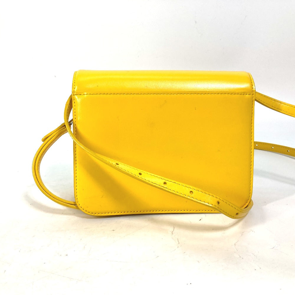 Balenciaga Shoulder Bag 592898 Leather Yellow Bag 2 Way Bag Clutch Bag B Logo Women Used Authentic