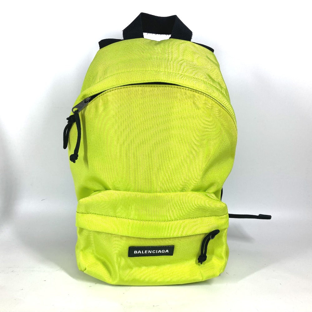 Balenciaga Backpack 558163 Nylon Canvas Yellow Explorer Logo Unisex(unisex) Used Authentic