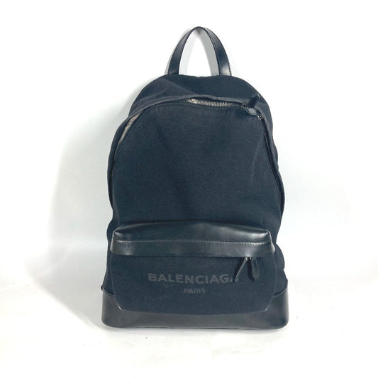 Balenciaga Backpack 392007 Canvas / Leather Black Logo Unisex(unisex) Used Authentic