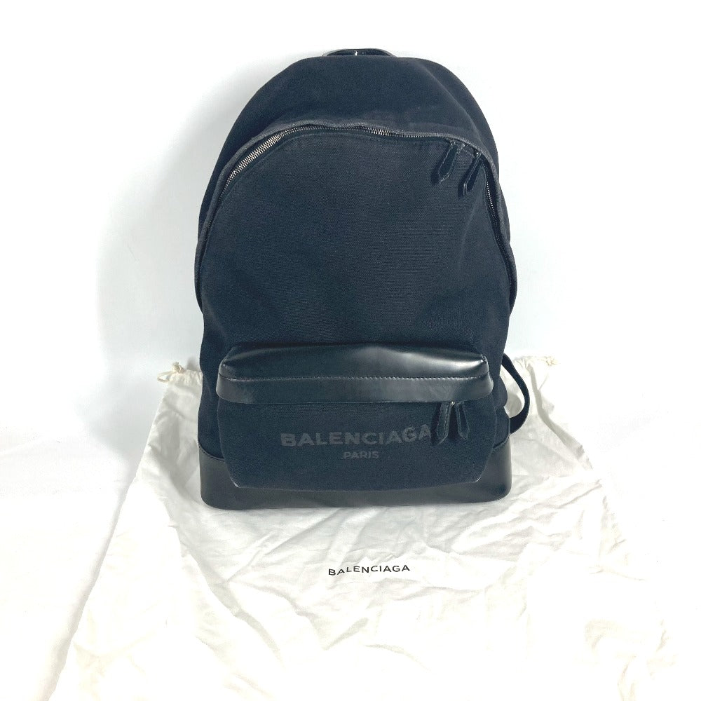 Balenciaga Backpack 392007 Canvas / Leather Black Logo Unisex(unisex) Used Authentic