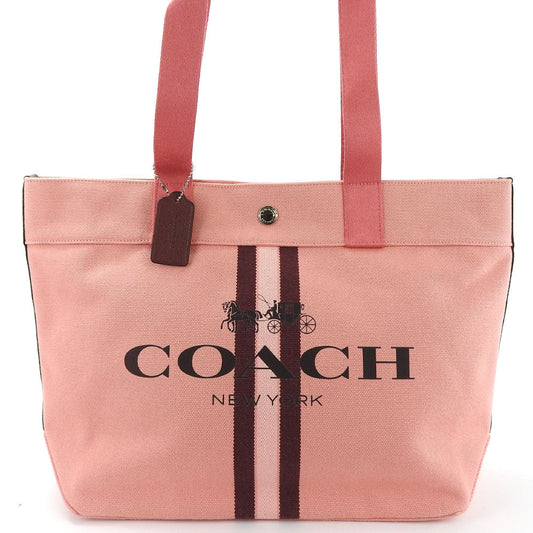 Coach Tote Bag 391 Canvas Bordeaux Women Used Authentic