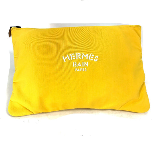 Hermes Clutch Bag Polyamide Yellow Flat Truth Neoban Gm