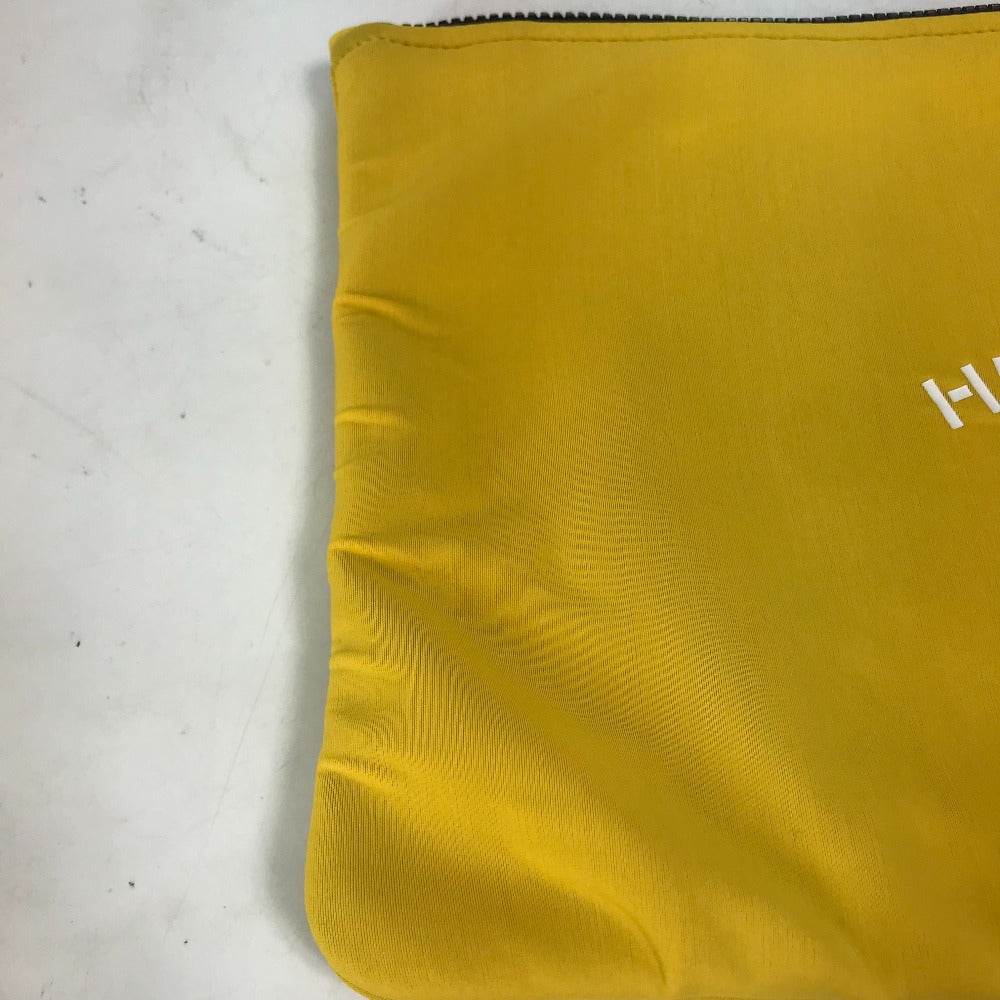 Hermes Clutch Bag Polyamide Yellow Flat Truth Neoban Gm