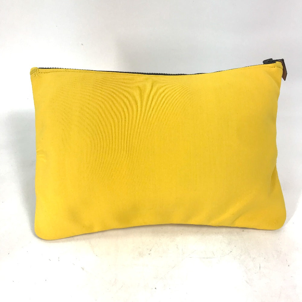 Hermes Clutch Bag Polyamide Yellow Flat Truth Neoban Gm