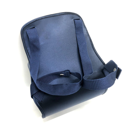 Hermes Backpack Canvas Blue Star Travel Exhibition 1999 Limited Sherpa Backpack Women Used Authentic