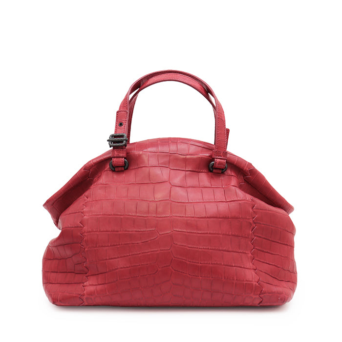 Bottegaveneta Handbag Leather Red Women Used Authentic