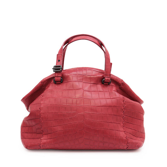 Bottegaveneta Handbag Leather Red Women Used Authentic